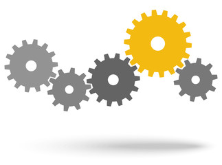 gears for cooperation symbolism