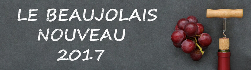 Le Beaujolais Nouveau 2017 sur ardoise