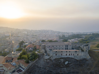 Vista aerea del castello Normanno Svevo, Vibo Valentia, Calabria, Italia