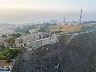 Vista aerea del castello Normanno Svevo, Vibo Valentia, Calabria, Italia