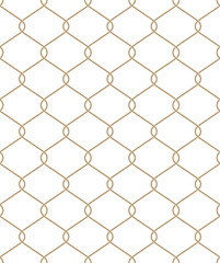 Golden wire seamless mesh. EPS 10 vector