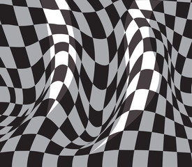 Obraz premium race flag wave, waveing checkered flag background layout