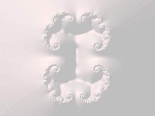 The white Plaster in the form of a Fractal
