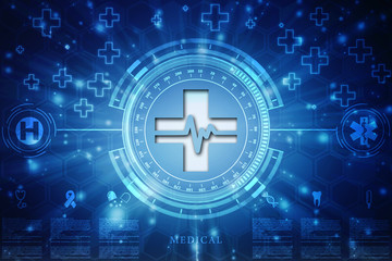2d illustration Abstract medical background