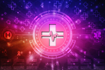 2d illustration Abstract medical background