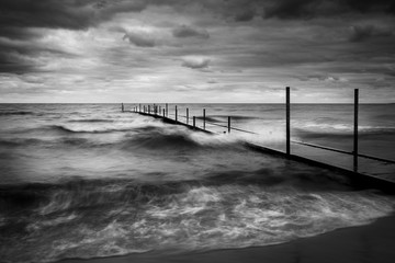 Jetty and rough seas - 167351118