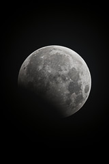 Partial Lunar Eclipse after its maximum contact at 2.20 AM from Kota Kinabalu, Sabah on the 8th of...