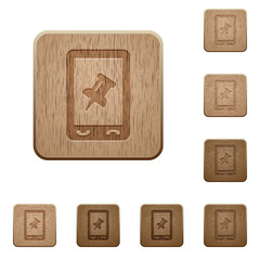 Mobile pin data wooden buttons