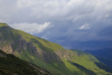 View to the Zillertal in Austrian Alps