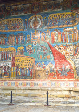 Last Judgement scene, mural fresco