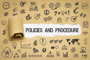 Policies and Procedure / Papier mit Symbole