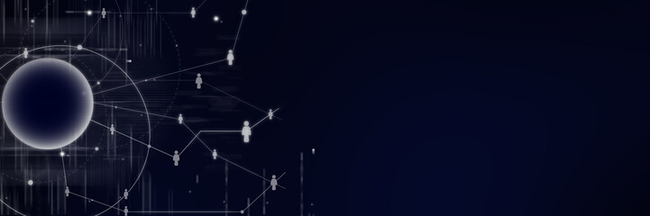 Human connection in geometric line.