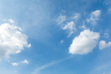 Blue sky and white cloud. Bright concept.