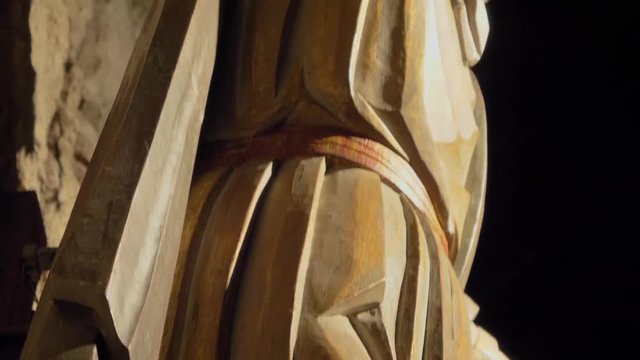 Image of the virgin in a small church of the seventeenth century