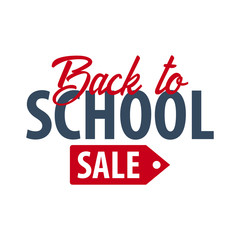 Back to School logo or emblem. Sale and Best offers. Vector illustration.