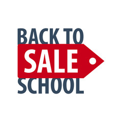 Back to School logo or emblem. Sale and Best offers. Vector illustration.