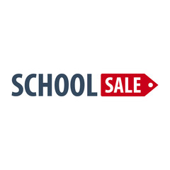 Back to School logo or emblem. Sale and Best offers. Vector illustration.