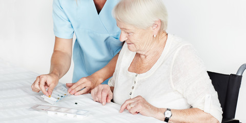 Carer and elderly person 