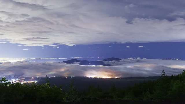雲海、タイムラプス