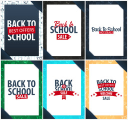 Back to School background. Education banner. Vector illustration.