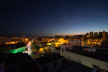 Altstadt und Gro&szlig;e Moschee von Sousse nach Sonnenuntergang