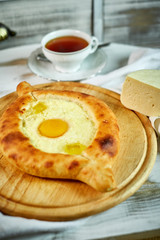 Ajarian traditional flatbread - khachapuri or hachapuri