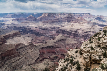 Grand Canyon landscape on a cloudy day