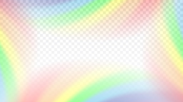 Rainbow gradient on white transparent background. Color rainbow abstract mesh. Colorful bright soft design. Vibrant smooth blur. Light effect. Vector illustration