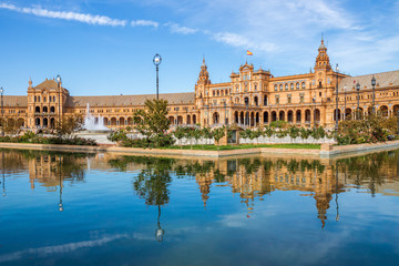 Plaza de España, Sevilla  - obrazy, fototapety, plakaty