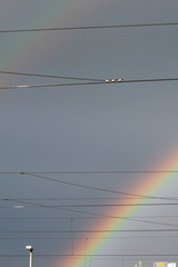 Regenbogen am Bahnhof