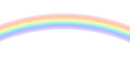 Rainbow icon. Shape arch isolated on white background. Colorful light and bright design element. Symbol of rain, sky, clear, nature. Flat simple graphic style Vector illustration