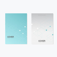 Abstract geometric background / Template brochure design with hexagon pattern