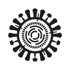 Virus or bacteria icon. Influenza symbol. Vector illustration.