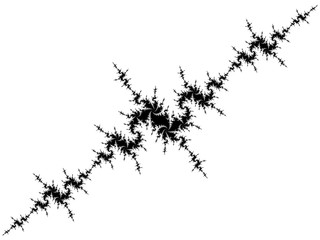 Monochrome, black and white graphics.