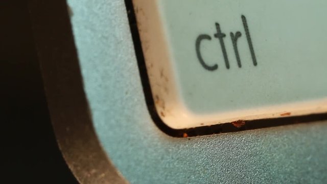 Control key melts on keyboard, close up