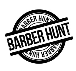 Barber Hunt rubber stamp. Grunge design with dust scratches. Effects can be easily removed for a clean, crisp look. Color is easily changed.