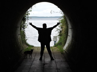 Tunnelblick auf den See, nah