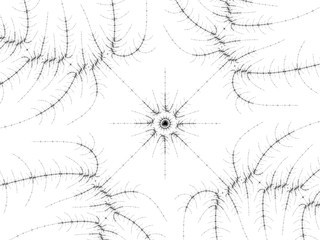 Monochrome, black and white graphics.