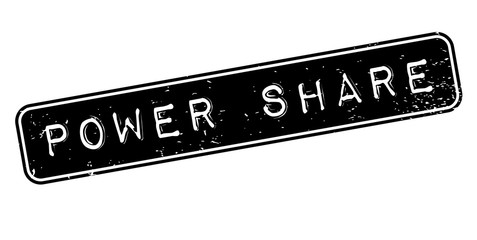 Power Share rubber stamp. Grunge design with dust scratches. Effects can be easily removed for a clean, crisp look. Color is easily changed.