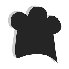 Isolated toque silhoueete on a white background, vector illustration