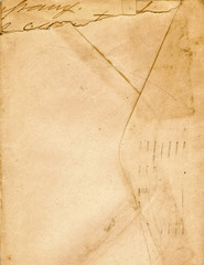 Old crumpled envelope