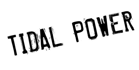 Tidal Power rubber stamp. Grunge design with dust scratches. Effects can be easily removed for a clean, crisp look. Color is easily changed.