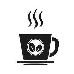 Coffee cup. Vector coffee cup icon isolated on white background.