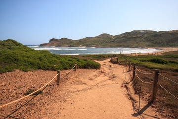 pad naar Cala Pregonda - eiland Menorca (Balearen)