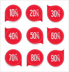 Modern offer sale tag isolated vector illustration collection