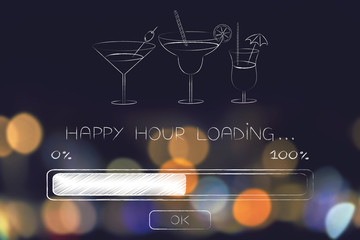 happy hour loading with progress bar
