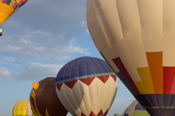 preparing ballons to flight