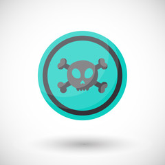 Aware sign vector flat icon