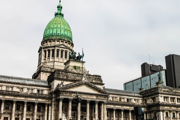 Fototapeta na wymiar Congress Detail in Buenos Aires