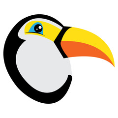 Isolated avatar of toucan on a white background, vector illustration